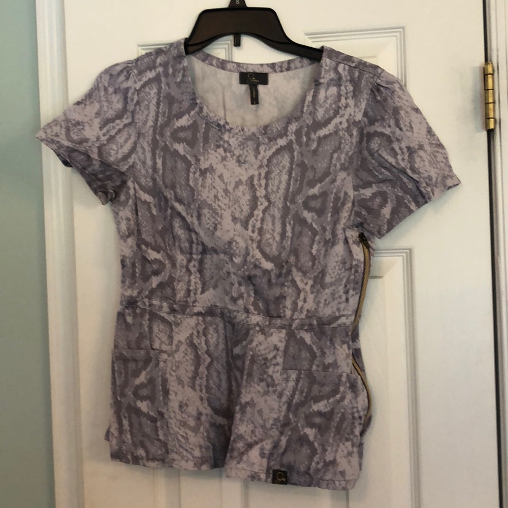 Snakeskin Jaanuu scrub top